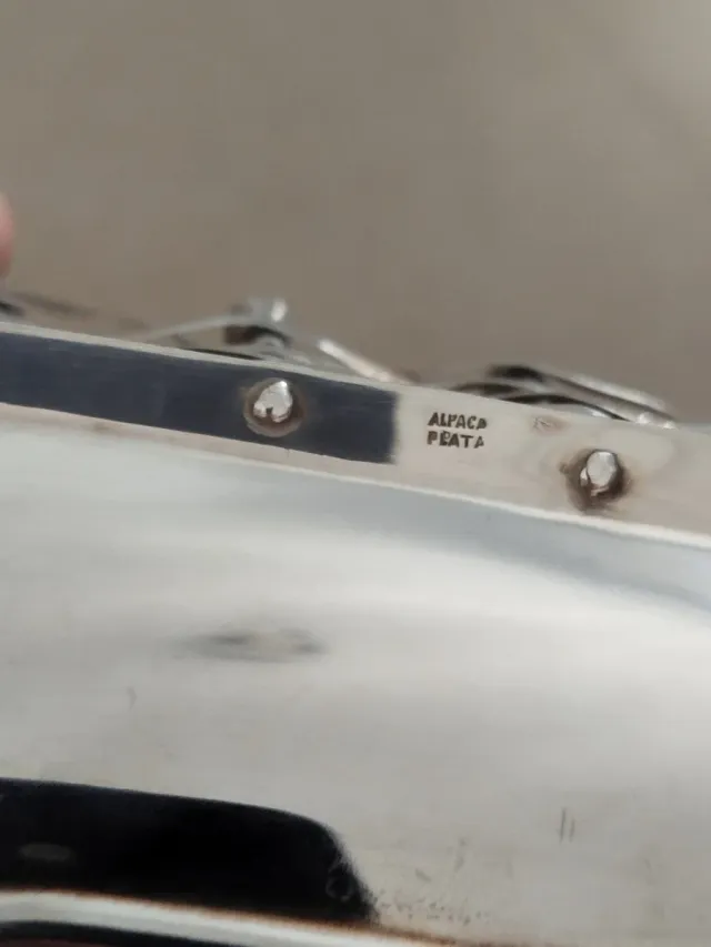 Centro de mesa alpaca plata
