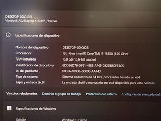 Asus Vivobook F1404VA I7 1355u / 16Gb/512Gb NUEVO!