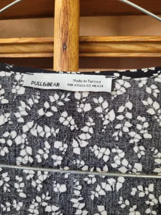 Vestito Pull&Bear fantasia floreale nero S