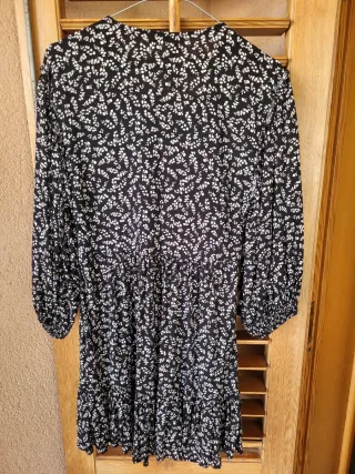 Vestito Pull&Bear fantasia floreale nero S