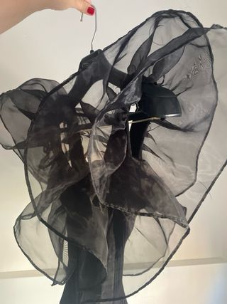 Body ZARA negro con volados 