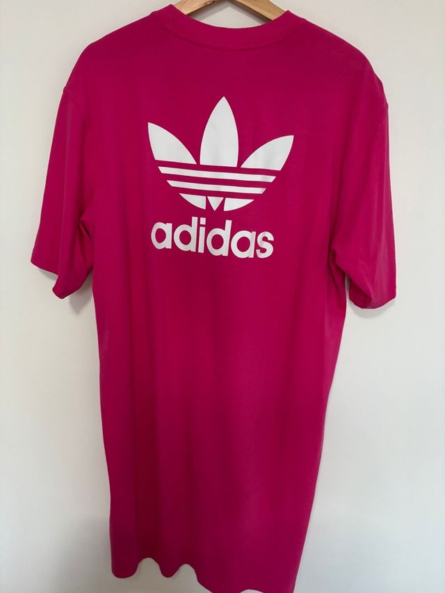 Camiseta Adidas Rosa Logo Trefoil