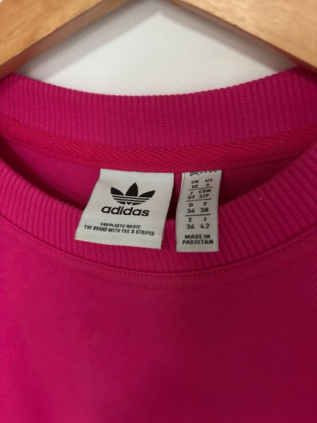 Camiseta Adidas Rosa Logo Trefoil