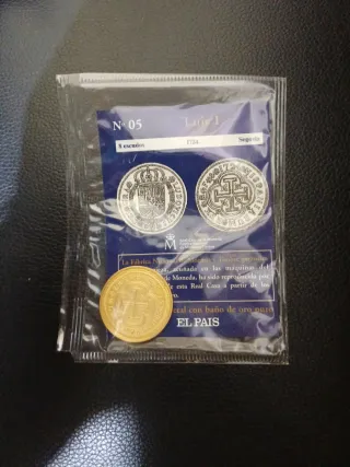 Del real a la peseta de baño de oro verdadero mone