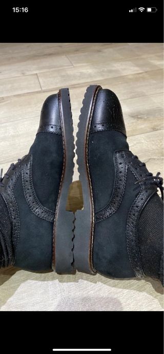 Scarpe donna vintage in pelle nere
