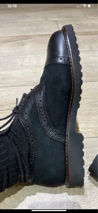 Scarpe donna vintage in pelle nere