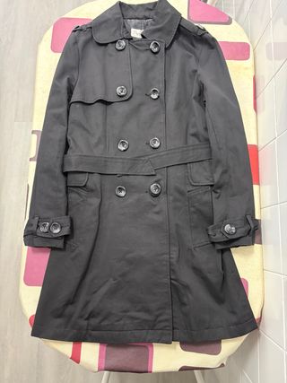Gabardina negra  de mujer 