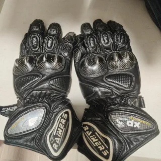 Guantes Moto RAINERS Negro/Plata