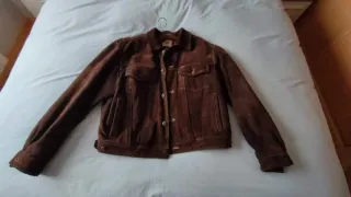 Chaqueta de piel marrón Diesel