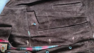Chaqueta de piel marrón Diesel