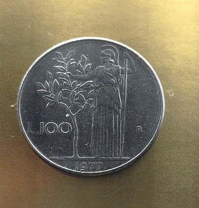 Moneda 100 Liras Italia 1977