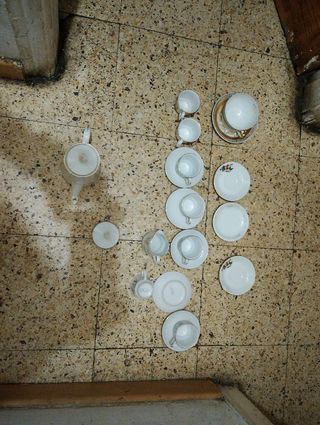 Juego de café con tetera y tazas 8 con azucaquero