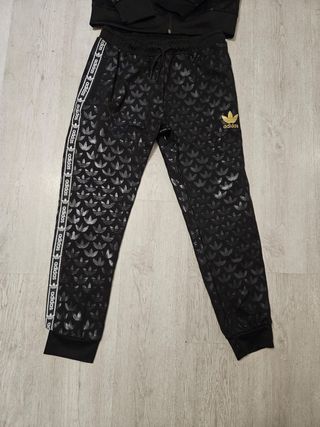 Chándal Adidas Negro y Dorado Talla L