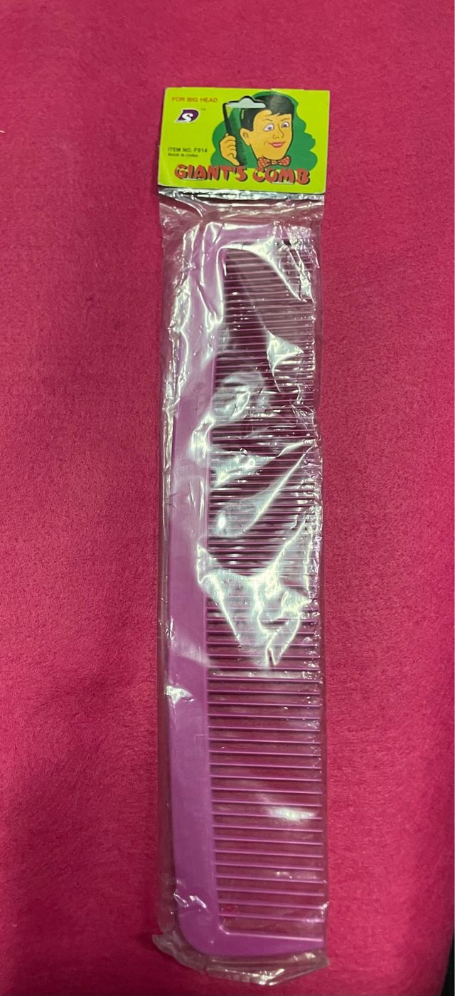 Tijeras y peine gigantes plástico disfraz