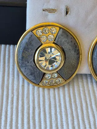Pendientes bisutería metal dorado 3,5cm