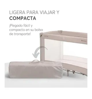 Cuna de viaje Kikkaboo beige
