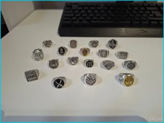 Juego de 18 Anillos Plata Antiguos - Varias Tallas