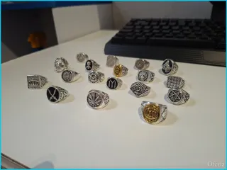 Juego de 18 Anillos Plata Antiguos - Varias Tallas