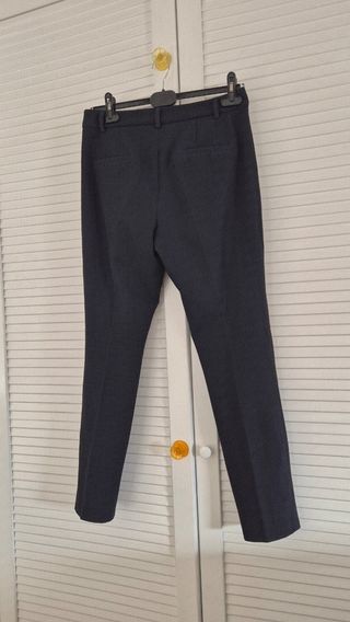 Pantalón pinzas ZARA azul oscuro