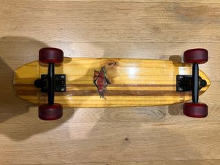 Mini longboard artesanal de madera