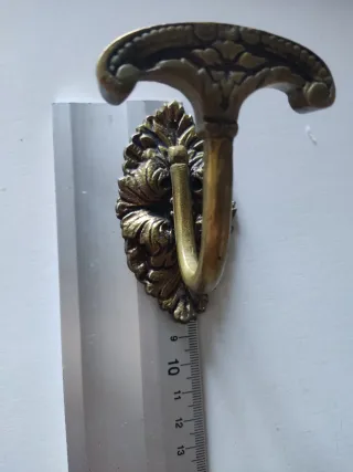 PAREJA PERCHAS COLGADORES DE BRONCE ANTIGUOS