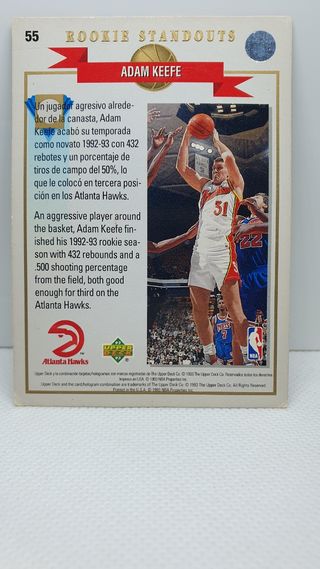 Cromo Adam Keefe Rookie Standouts 92-93 Upper Deck