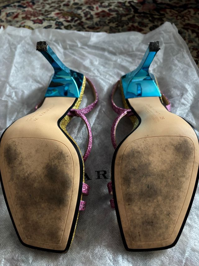 Sandali Zara eleganti glitter - 39