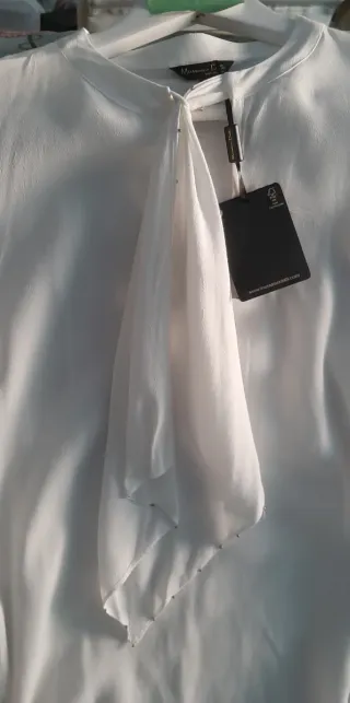 ELEGANTE CAMISA BLANCA MUJER-MASSIMO DUTTI-NUEVA