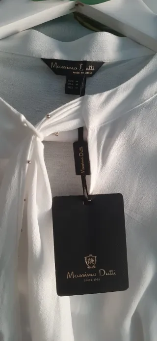 ELEGANTE CAMISA BLANCA MUJER-MASSIMO DUTTI-NUEVA