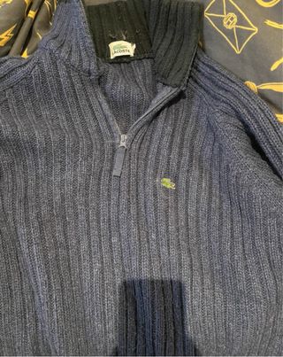 Jersey Lacoste Azul Media Cremallera