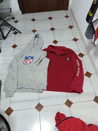 Lote Ropa Hombre: Sudadera Roja y Gris