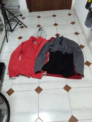 Lote Ropa Hombre: Sudadera Roja y Gris