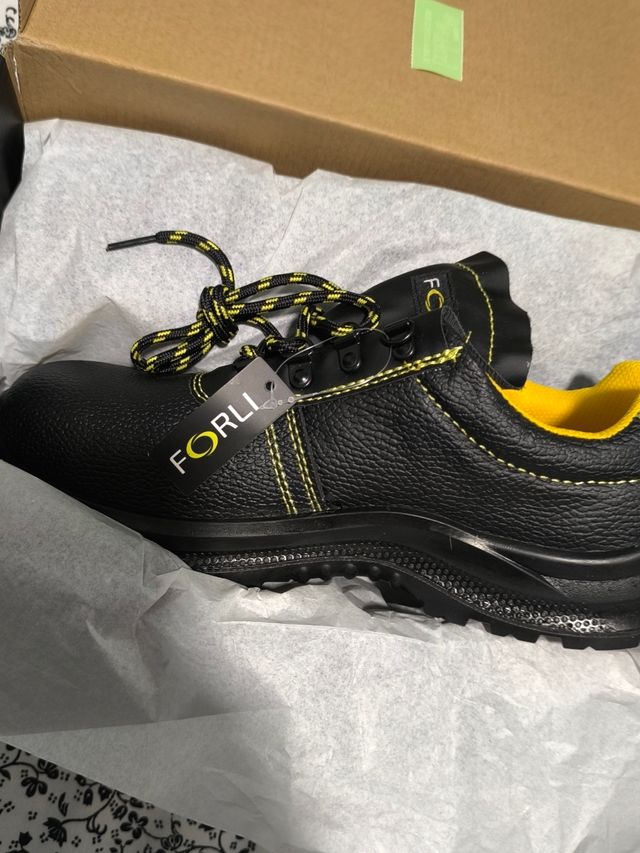 Zapatos de trabajo FORLI negros y amarillos