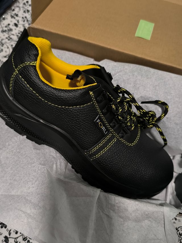 Zapatos de trabajo FORLI negros y amarillos