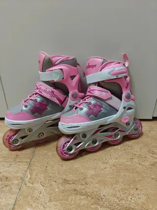Patines en línea infantiles rosas