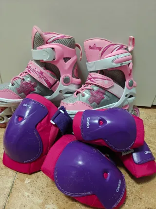 Patines en línea infantiles rosas