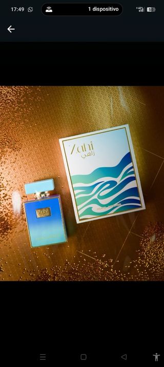 Perfume Zahi Árabe Azul y Dorado
