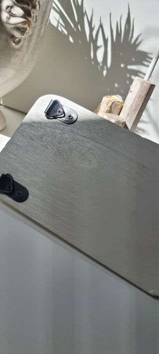 Colgador vintage madera gancho metal
