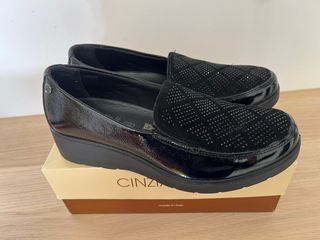 Mocassini donna pelle nera misura 40