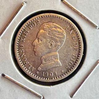 50 céntimos de plata 1904 *0*4 - moneda