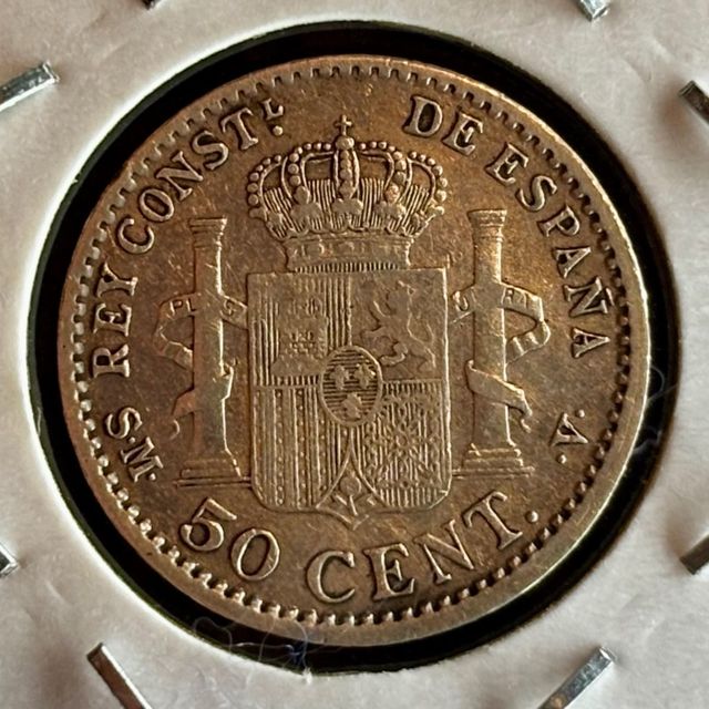 50 céntimos de plata 1904 *0*4 - moneda