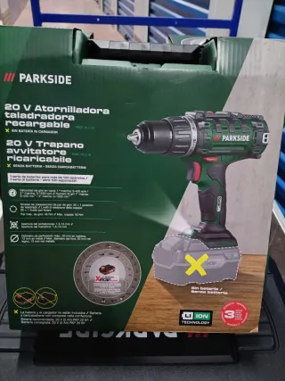 Taladro Atornillador Parkside 20V (con Batería)
