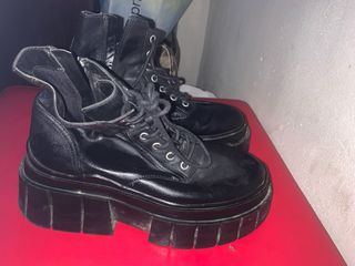 Botines negros plataforma