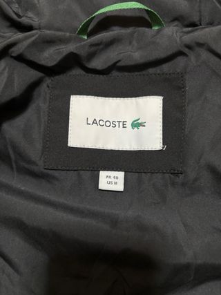 Cazadora acolchada negra Lacoste