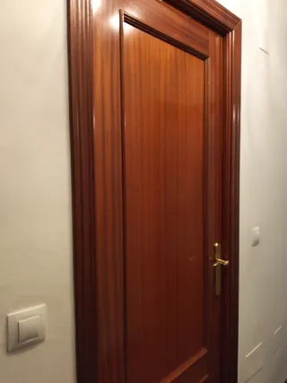 Lote 5 puertas madera sapeli