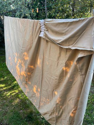 Tenda oscurante beige satinata