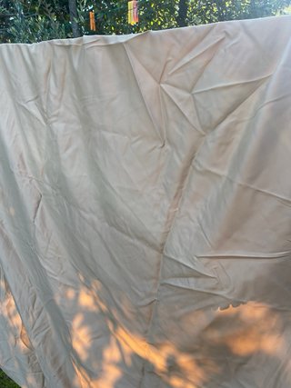 Tenda oscurante beige satinata