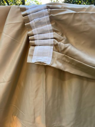 Tenda oscurante beige satinata