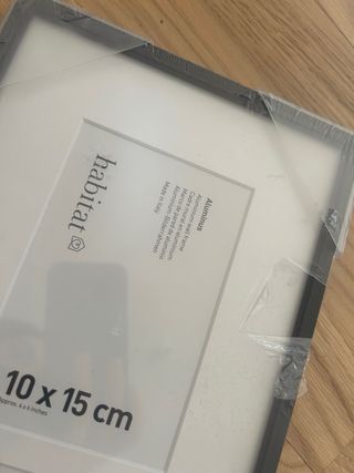 Marco fotos Habitat negro 3 fotos + 4 marcos