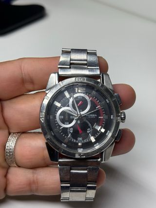 Reloj Fossil Cronógrafo Negro y Plateado